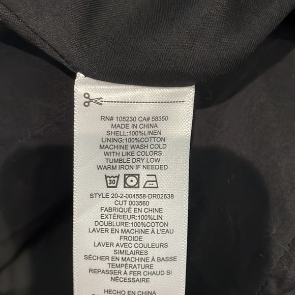 Equipment black dress with pockets and waist tie - Picture 4 of 4